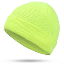 Gorro de punto elástico para adultos, gorro sencillo de Color sólido para mantener el calor, informal, Unisex 2024 - compra barato