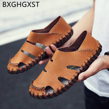 fashion mens sandals genuine leather outdoor gladiator sandals for men casual shoes mens sandals summer sendal pria kulit asli 2024 - buy cheap