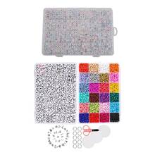 1200Pcs Acrylic Mixed Letter and Number Beads & 1 Set Jewelry Making Kit Beads for Bracelets - Bead Craft Kit Set 2024 - buy cheap