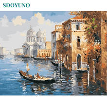 SDOYUNO 60x75cm Oil Painting By Numbers Venice DIY Paint By Numbers On Canvas Landscape Frameless Digital Hand Painting Decor Ar 2024 - buy cheap