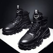 Botas masculinas martin de cano alto, sapatos casuais para homens, tênis antiderrapante de lona, resistente ao desgaste, novo, 2020 2024 - compre barato