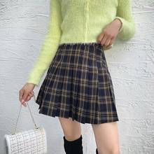 Fall Winter Harajuku Tartan Pleated Women Fashion Skirts Sexy Cute Black High Waist Mini Skirt Punk plaid Short Skirt Clothing 2024 - buy cheap