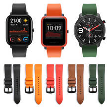 Pulseira de borracha flúor uebn, pulseira para huami amazfit bip s, amazfit gts gtr 42mm 47mm & stratos 3 2024 - compre barato