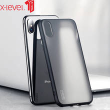 X-level-funda transparente para iPhone X, XS Max, dura, PC, mate, borde de silicona suave, funda trasera para teléfono, funda transparente para iPhone XR 2024 - compra barato