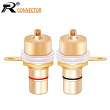 2Pcs/1Pair High quality Rhodium/Gold Plated Copper CMC RCA Female Terminal Jack Socket AV Audio Video RCA wire Connector 2024 - buy cheap