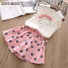 MERI AMMI-Conjunto de ropa, camiseta Floral + Pantalones cortos sueltos, prendas de vestir para bebé y niña, 2 uds. 2024 - compra barato