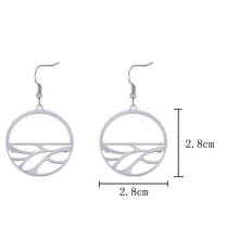 Cremo Stainless Steel Drop Hanging Fan Pendant Earrings for Women Leather Dangle Earrings Jewelry Finition Argentée 2024 - buy cheap