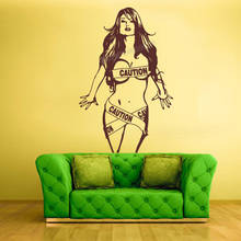 Naked Sexy Girl Wall Decal Caution Hot Naked Woman Wall Sticker for Home Bedroom Decoration Use Vinyl Art Decor Wallpaper C829 2024 - buy cheap