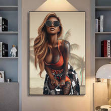 Sexy Cool Woman Art Canvas Paintings Poster and Print Cuadros Wall Art Picture for Home Decor (No Frame) 2024 - buy cheap