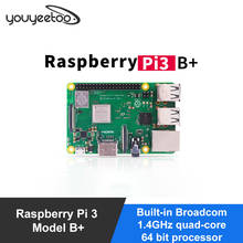 Raspberry Pi 3 Model B + (заглушка) Встроенный Broadcom 1,4 ГГц quad-core 64-разрядный процессор Wi-Fi, Bluetooth и Gigabit Ethernet через USB 2024 - купить недорого