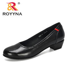 ROYYNA 2019 New Designers Microfiber Shallow Women Shoes Office Working Wedding Party Shoes Ladies Low Heels Pumps Comfortable 2024 - buy cheap