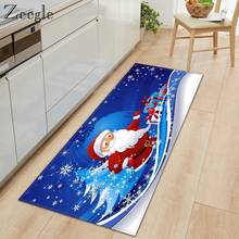 Zeegle-alfombra navideña de poliéster, felpudo largo de cocina, suave, antideslizante, absorción de agua, para puerta de habitación, pie 2024 - compra barato