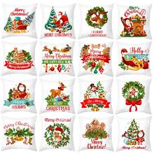 Christmas Double-sided Pattern Velvet Pillowcase Merry Christmas Decor For Home 2021 Christmas Ornament Xmas Navidad Gifts 2024 - buy cheap