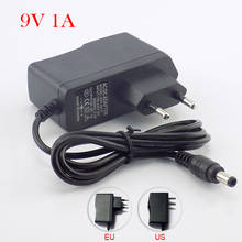 Adaptador de corriente de 9V y 1A, fuente de alimentación de 1 M, Cable convertidor de adaptador UE EUA, 100x240mm, CA 1000 V-5,5 V a CC 2,5 ma 2024 - compra barato