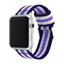 Ремешок Nato для Apple Watch band, плетеный нейлоновый браслет для apple watch 4 3 5 44 мм/40 мм iwatch band 42 мм/38 мм, аксессуары 2024 - купить недорого