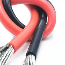 Fio de silicone original, medidor de cabo, vermelho, preto, fio de cobre colorido, 4 awg-60-200 graus, fio de alta temperatura 2024 - compre barato
