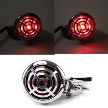 Farol de freio para motocicleta, vermelho, 12v, led, ajustável, estilo moto, lâmpada traseira, para harley chopper 2024 - compre barato