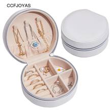 CCFJOYAS Leather Earrings/Eings/Necklaces Jewelry Box Earrings Creative Portable Jewelry Storage Box Earring Small Jewelry Box 2024 - buy cheap