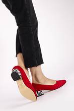 Красные замшевые туфли на высоком каблуке Fori 2024 - купить недорого