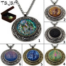 Vintage Mother of Pearl Medallion Stone Pendant Necklace Popcorn Chain Fashion Pendant Necklace Jewelry Gift Box Unisex Women 2024 - buy cheap