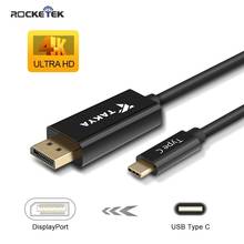 USB C к DP кабель адаптер 4K 1080P 60HZ ЗАО Тип c к DP 2,0 кабель Thunderbolt 3 кабель для Macbook Huawei Mate10 Sumsang S8 2024 - купить недорого