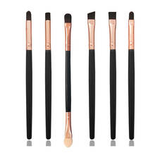 Juego de brochas de maquillaje 2021, 5/6 Uds. De brochas de maquillaje para mezclar, color oro rosa y negro, pennelli, maquillaje occhi 2024 - compra barato