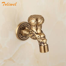 Decorative Antique Brass Dragon Faucet Laundry Mop Sink faucets Outdoor Cold Water Tap Bibcocks 2610061 2024 - buy cheap