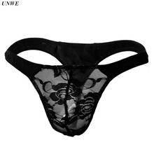 Sexy Men Lace Thong TBACK Bikini Underwear Sissy Pouch Panties Penis Pouch Male Panties 2024 - buy cheap
