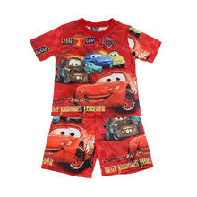 Disney car 2020 children's shorts T-shirt boy set short sleeve summer new boy pajamas baby home clothing sleepwear 2024 - buy cheap