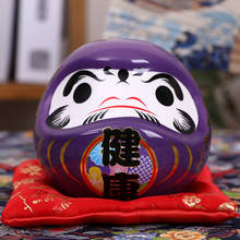 4.5 inch Maneki Neko Daruma Ornament Ceramic Fortune Cat Statue Home Decorative Gift Feng Shui Piggy Bank 2024 - compre barato