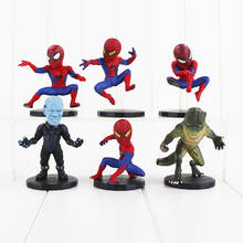 6-8cm 6pcs/Lot Avengers Superhero Spiderman Figure Toy Cool The Amazing Spider Man Thanos Mini Model Dolls 2024 - buy cheap