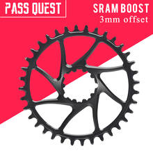 Pass quest-coroa de bicicleta 3mm, corrente de 3mm para roda dentada sram gx xx1 eagle gxp, corrente redonda mtb 32t-38t 2024 - compre barato