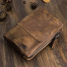 Fashion New Genuine Leather Men Wallet Leather male Wallet men purse Clutch money bag wallet coin Purse card holder money clips 2024 - buy cheap