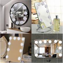 Luminária multiuso para banheiro e maquiagem, lâmpada led com espelho com cinco velocidades 2024 - compre barato