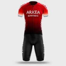 Ropa de ciclismo para hombre, traje de cuerpo con banda de potencia, JERSEY de ciclismo, equipo ARKEA SAMSIC, almohadilla de GEL roja, talla XS-4XL, 2021 2024 - compra barato