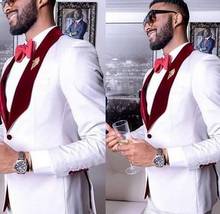 2020 The New Lapel Men's Blazer Suit for Wedding Slim fit Business Office Groom Party Men Suits (Jacket+Pants) 2024 - buy cheap
