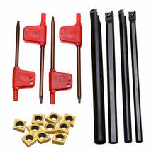 4Pcs 6/7/8/10mm SCLCR06 Turning Tool Holder Boring Bar +10Pcs CCMT060204 Inserts with Wrenches For Lathe Cutter Turning Tool 2024 - buy cheap