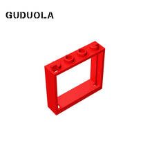 Guduola-ventana de bloques de construcción MOC, 1x4x3 (60594), Marcos/ventanas/paredes y puertas, piezas de Juguetes DIY educativos, 20 unids/lote 2024 - compra barato