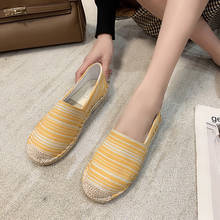 Flats Women Spring Autumn Hemp Canvas Loafers Handmade Espadrilles Casual Shoes 2024 - buy cheap