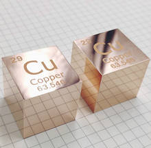 99.95% высокочистый зеркальный Полированный Медный элемент кубик 25,4 мм Металлические плотные кубики резной элемент кубик для периодического стола 2024 - купить недорого