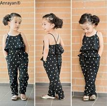 2020 Fashion Summer Kids Girls Clothing Sets Cotton Sleeveless Polka Dot Strap Jumpsuit Clothes Outfits Children OVERALLS 2024 - buy cheap