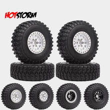 1.9” Metal Beadlock Wheel Rim Tires Set 4PCS 105*35mm for 1/10 RC Crawler Car Axial SCX10 D90 MST 2024 - buy cheap