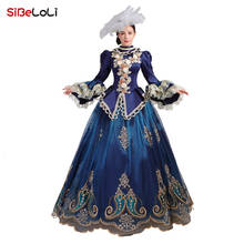 Vestido Medieval Rococo barroco de María Antonieta, vestidos de baile azules del siglo 18, vestido de época Medieval renacentista para mujer 2024 - compra barato