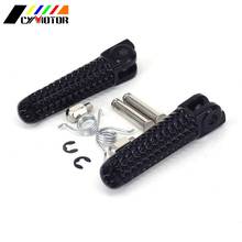 Motorcycle Black Aluminum Foot Pegs For Yamaha YZ-F YZF R1 1998-2014  YZF R6 1999-2012  YZF R6S 2003 2004 2005 2006 2007 2008 2024 - купить недорого