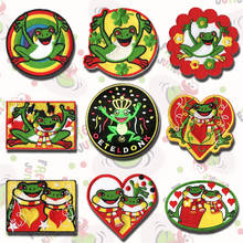 Oeteldonk Emblem Full Embroidered Frog Carnival for Netherland Iron on Patches for Clothes Embroidered Patches Applique Decor 2024 - buy cheap