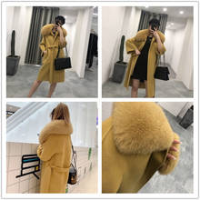 Women Coat Winter Real Fox Fur Collar 100% Wool Coat Female Jacket Double Side Woolen Coats Korean Windbreaker MY4588 en s 2024 - buy cheap