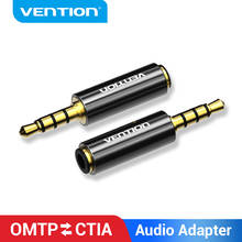 Vention OMTP CTIA-Adaptador de Audio para auriculares, conector macho a hembra de 3,5mm, Cable auxiliar para teléfono, MacBook, Cable auxiliar 2024 - compra barato