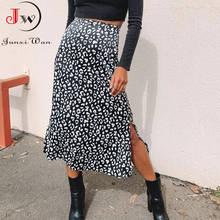 Casual Summer Skirts Women High Waist Leopard Print Chiffon Elagant Vintage Boho Long Skirt Faldas Mujer Jupe Femme 2024 - buy cheap