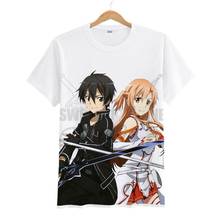 Alta-q unissex anime cos sword art online camiseta de manga curta de algodão casual 2024 - compre barato