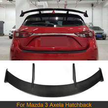 Alerón de techo trasero de fibra de carbono para coche Mazda 3 Axela Hatchback 2014-2019, negro, FRP 2024 - compra barato